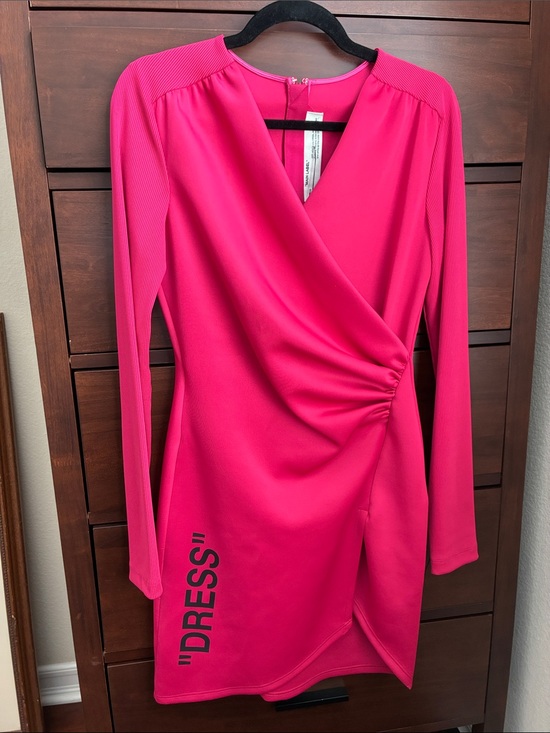 Off-White Dresses & Skirts - *RARE* Off-White bright pink wrap “DRESS” 2013 size 40